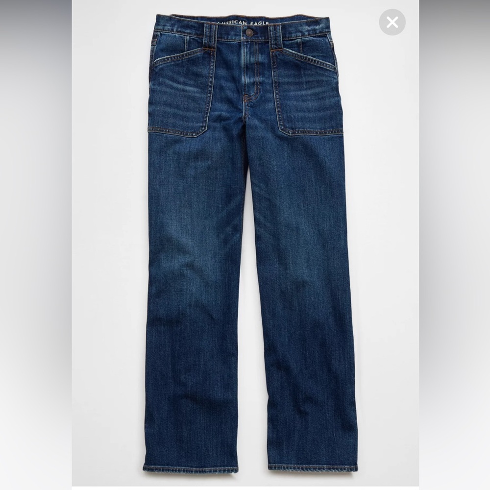 AE Stretch High-Waisted Stovepipe Utility Jean